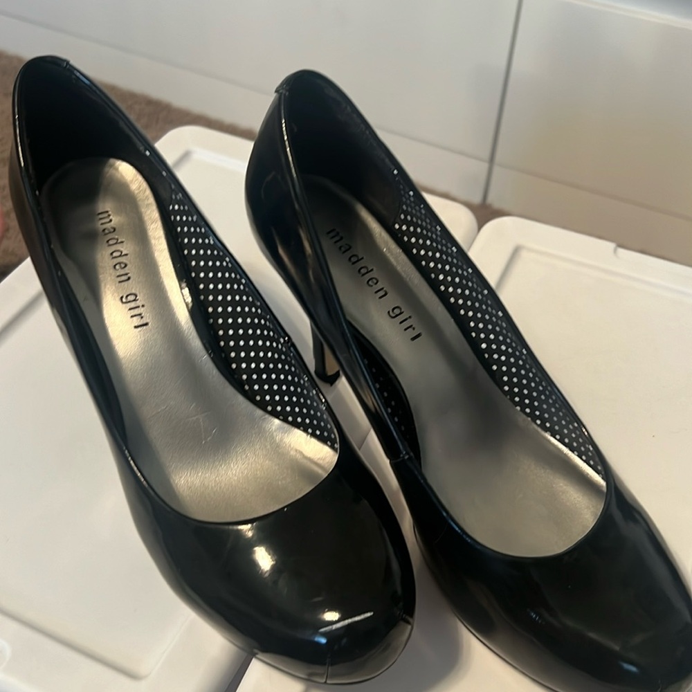 Madden Girl black heels size 9